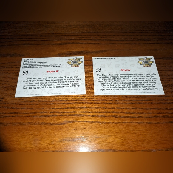 Triple H Chyna DX WWF Wrestlemania Live! 4" x 6" PhotoCards Set - Picture 2 of 2